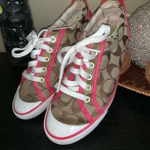 Hot Pink Barrett Coach Sneakers Size 7.5